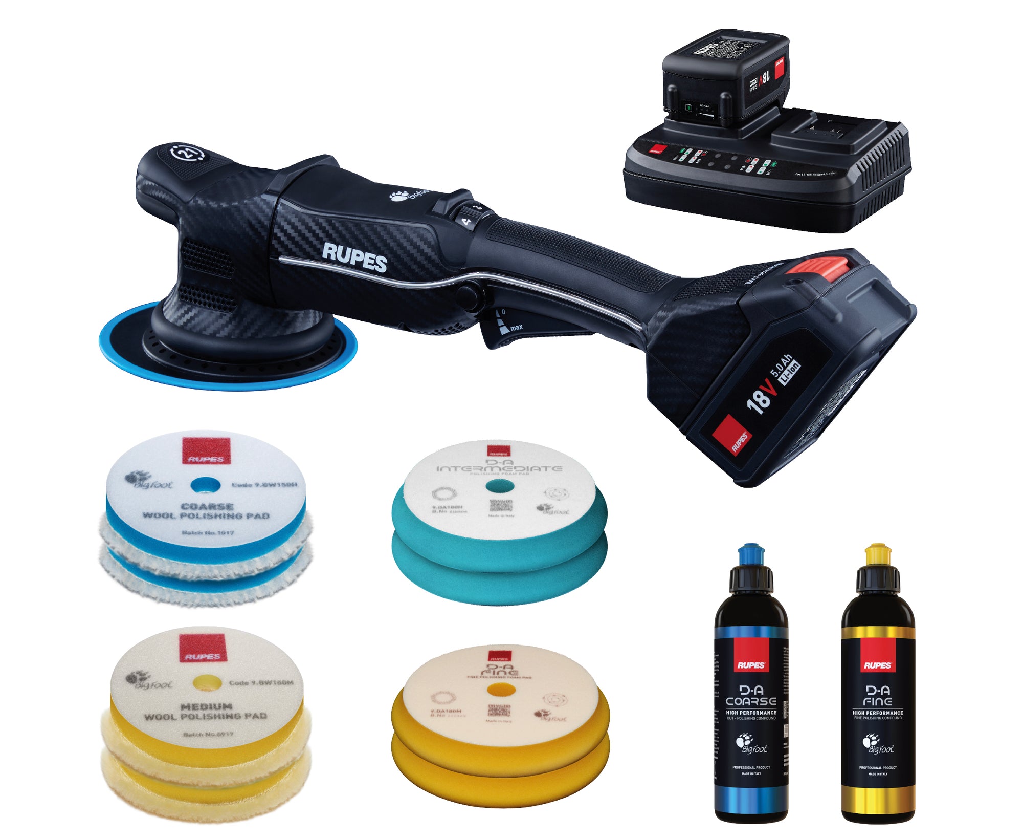 Rupes Polermaskin HLR21  Bigfoot BAS-Kit